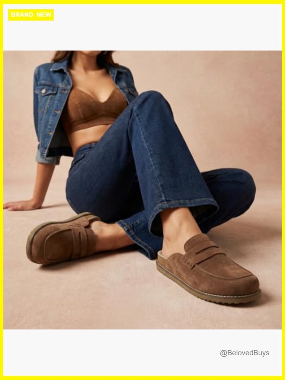 Penny Clog Mule Suede Slip-On Memory Foam Cork Footbed Flexible Outsole - Picture 3 of 7